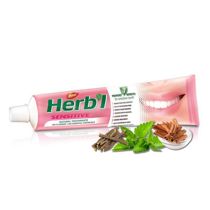 Pasta Dental Herb l Sensible + Cepillo de Dientes 150gr