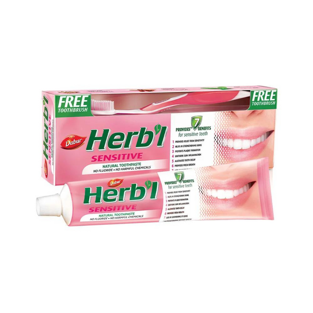 Pasta Dental Herb l Sensible + Cepillo de Dientes 150gr