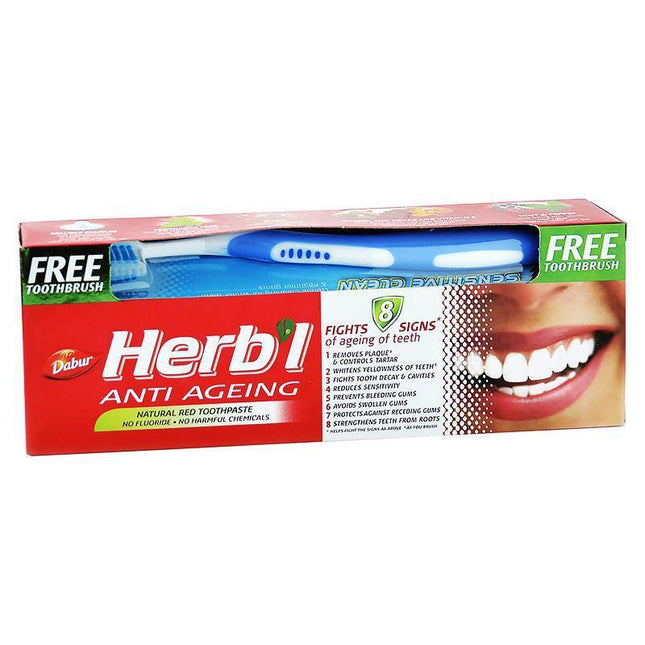 Pasta Dental Herb l Anti Envejecimiento + Cepillo de Dientes 150gr