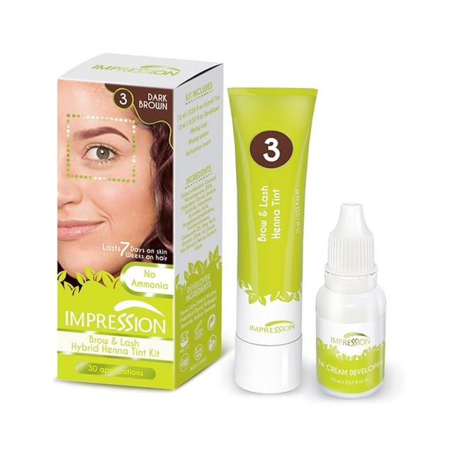Impression Tintura Cejas y Pestañas Castaño Oscuro 15 gr