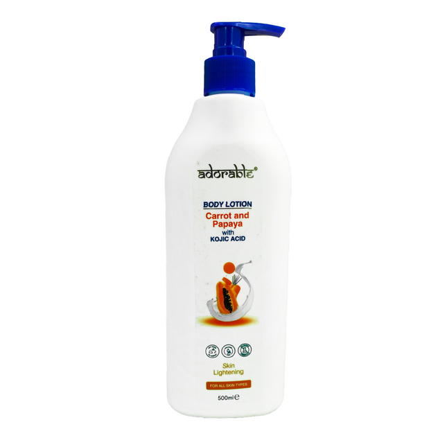 Adorable Loción Corporal Papaya Carrot & Acido kojico 500 ml