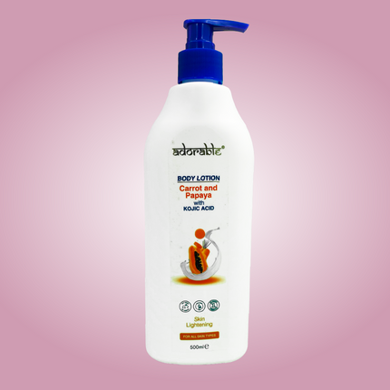 Adorable Loción Corporal Papaya Carrot & Acido kojico 500 ml
